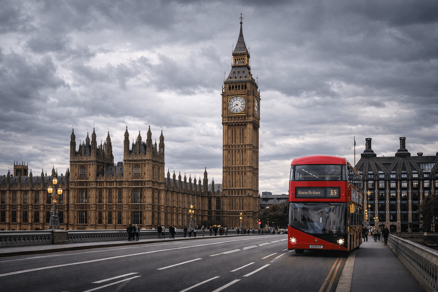 Londra Big Ben ve Thames Nehri Köprüsü Panoraması - Gidilirmi.co Gezi Rehberi