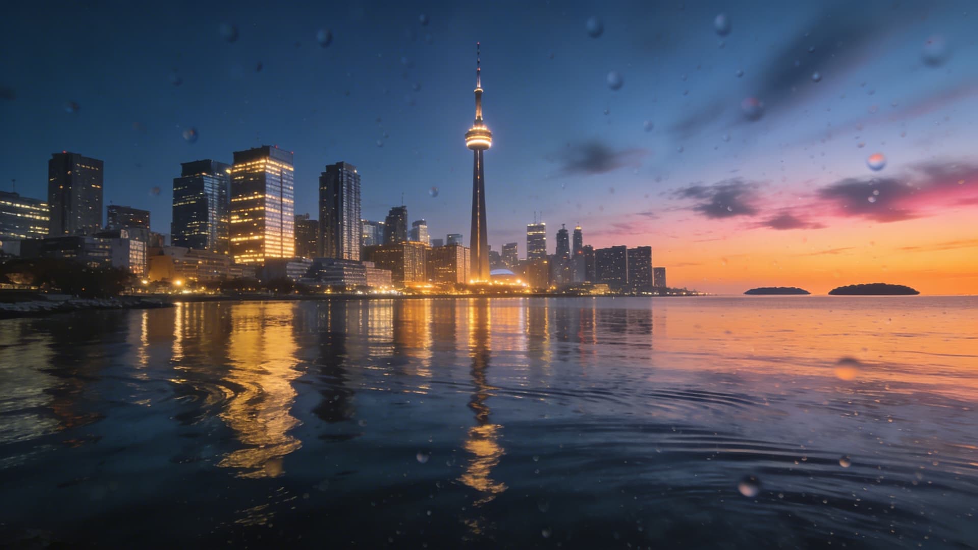 Toronto CN Tower ve Ontario Gölü Kıyısı Panoraması - Gidilirmi.co Gezi Rehberi